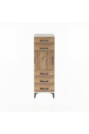 Arges Dolap Tek Raflı 5 Çekmeceli Tek Kapaklı 44x30x134 - S16M076V3A
