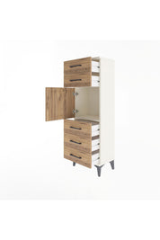 Arges Dolap Tek Raflı 5 Çekmeceli Tek Kapaklı 44x30x134 - S16M076V3A
