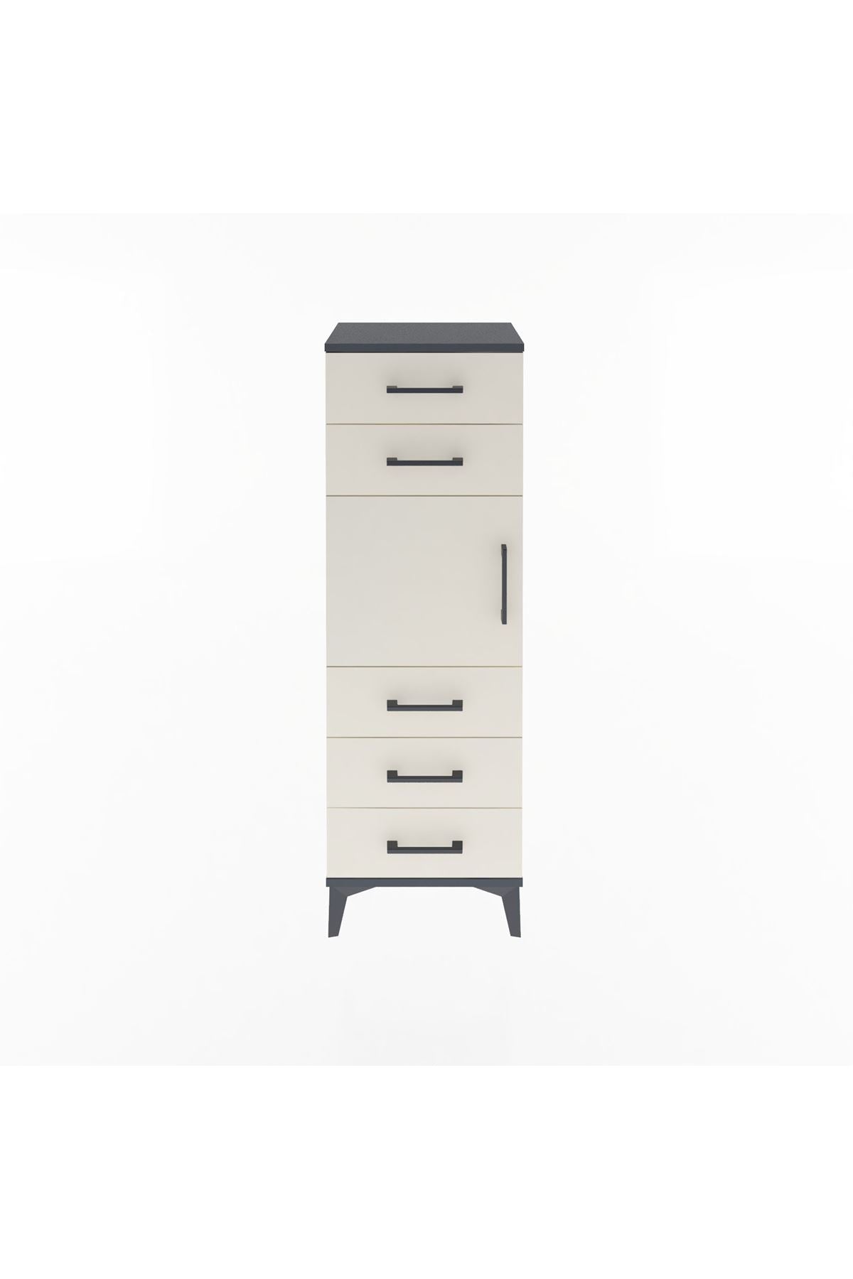 Arges Dolap Tek Raflı 5 Çekmeceli Tek Kapaklı 44x30x134 - S16M076V4A