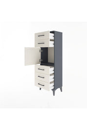 Arges Dolap Tek Raflı 5 Çekmeceli Tek Kapaklı 44x30x134 - S16M076V4A