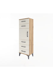 Arges Dolap Tek Raflı 5 Çekmeceli Tek Kapaklı 44x30x134 - S16M076V7A