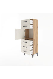 Arges Dolap Tek Raflı 5 Çekmeceli Tek Kapaklı 44x30x134 - S16M076V7A