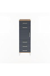 Arges Dolap Tek Raflı 5 Çekmeceli Tek Kapaklı 44x30x134 - S16M076V8A
