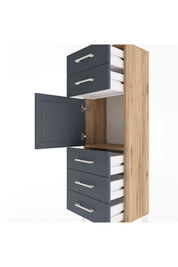 Arges Dolap Tek Raflı 5 Çekmeceli Tek Kapaklı 44x30x134 - S16M076V8A