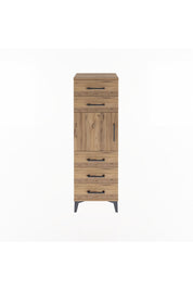 Arges Dolap Tek Raflı 5 Çekmeceli Tek Kapaklı 44x30x134 - S16M076V9A