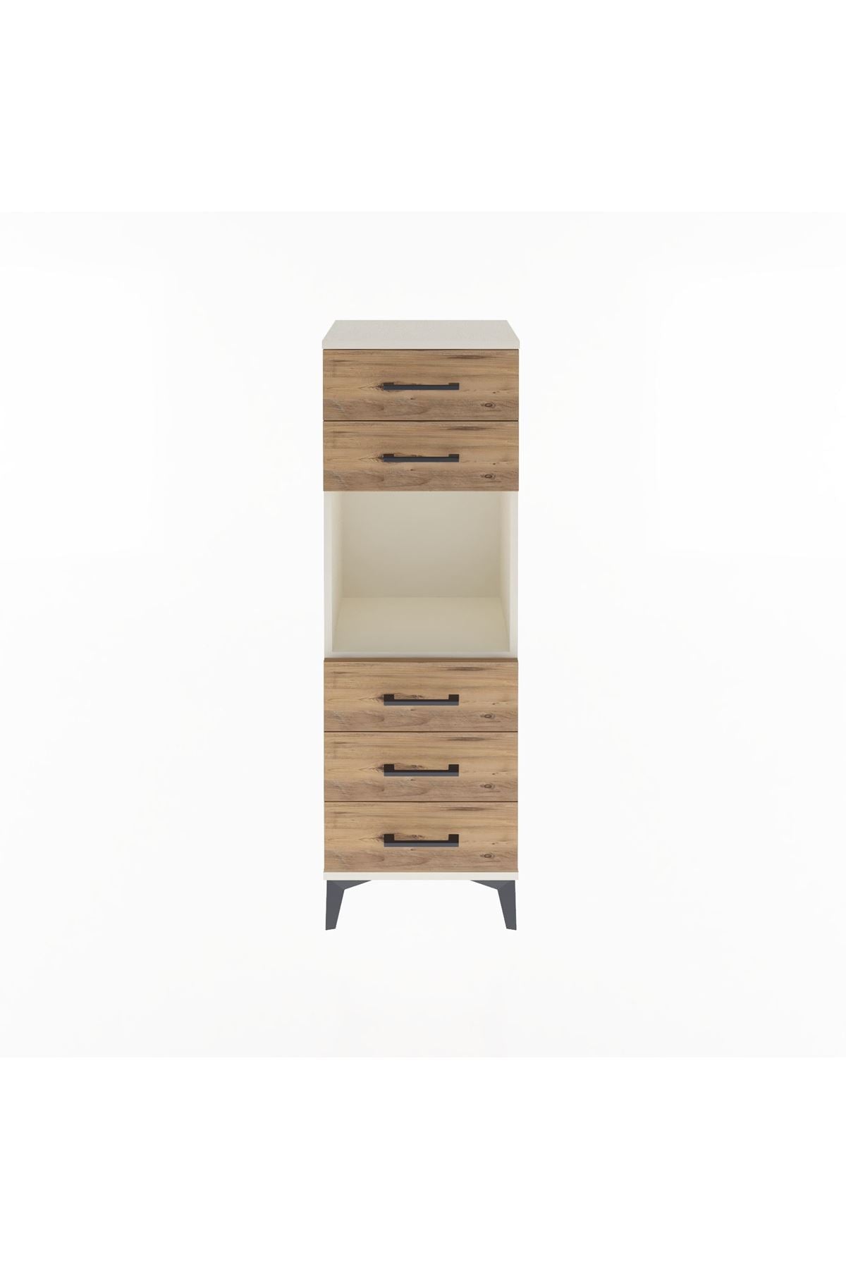Arges Dolap Tek Raflı 5 Çekmeceli 44x30x134 - S16M077V3A