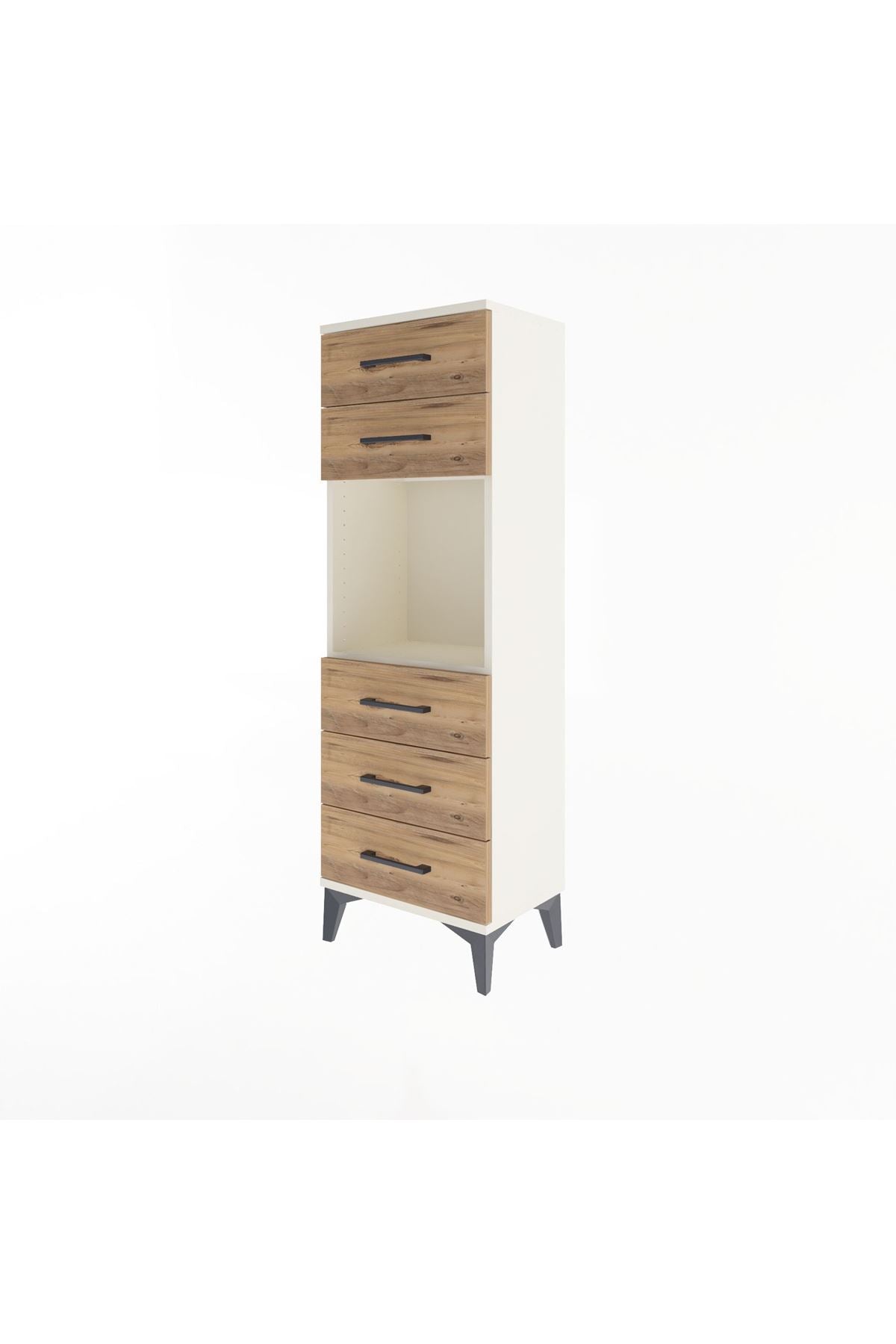 Arges Dolap Tek Raflı 5 Çekmeceli 44x30x134 - S16M077V3A