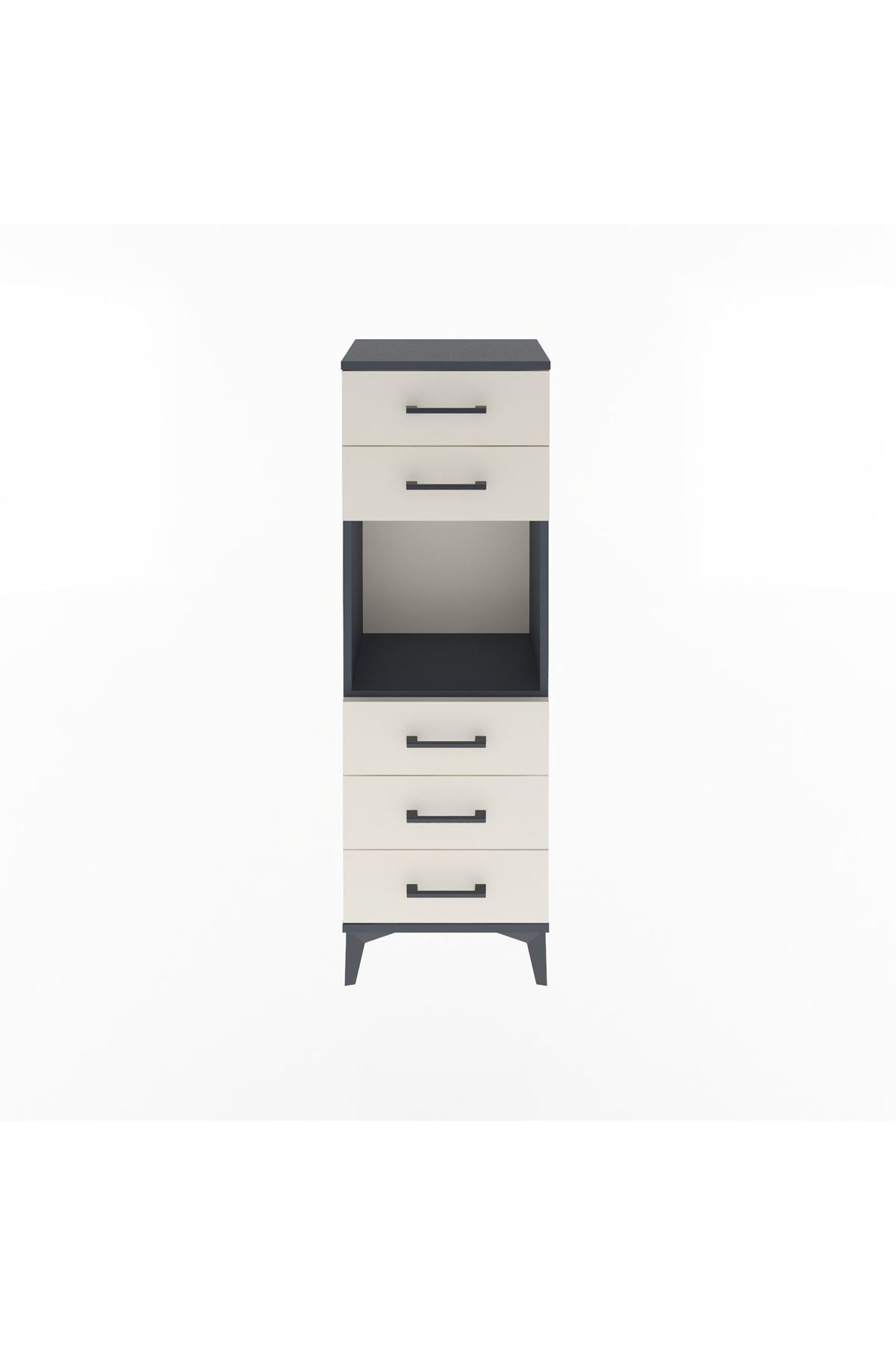 Arges Dolap Tek Raflı 5 Çekmeceli 44x30x134 - S16M077V4A