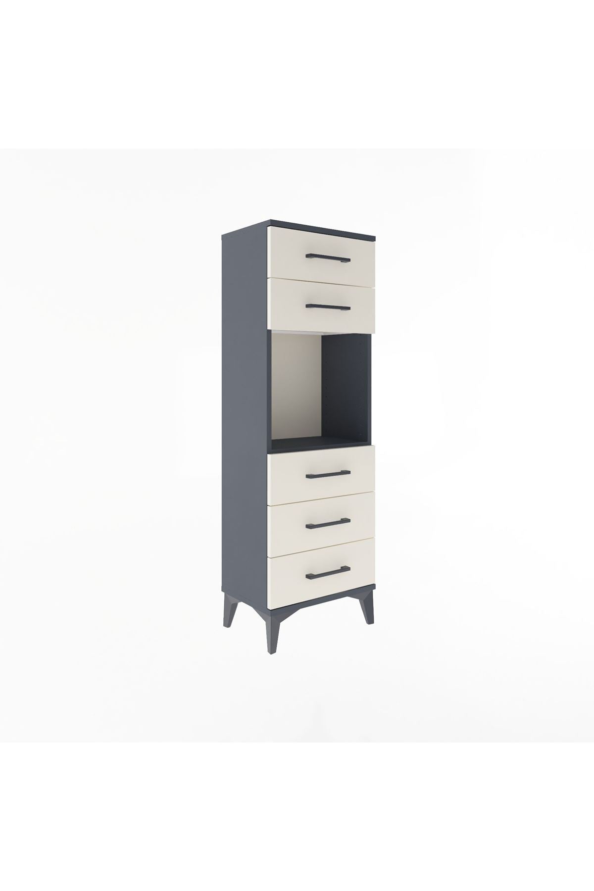 Arges Dolap Tek Raflı 5 Çekmeceli 44x30x134 - S16M077V4A