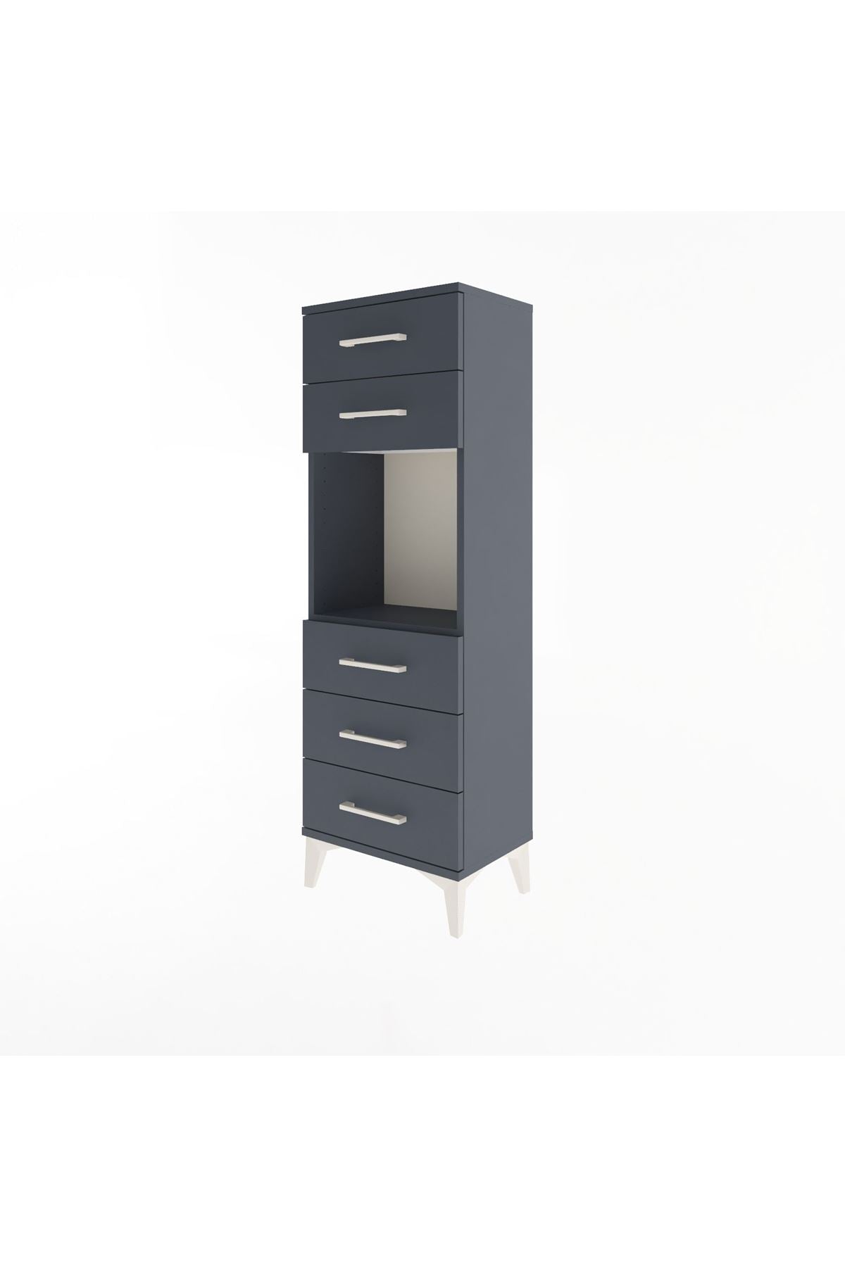 Arges Dolap Tek Raflı 5 Çekmeceli 44x30x134 - S16M077V5A