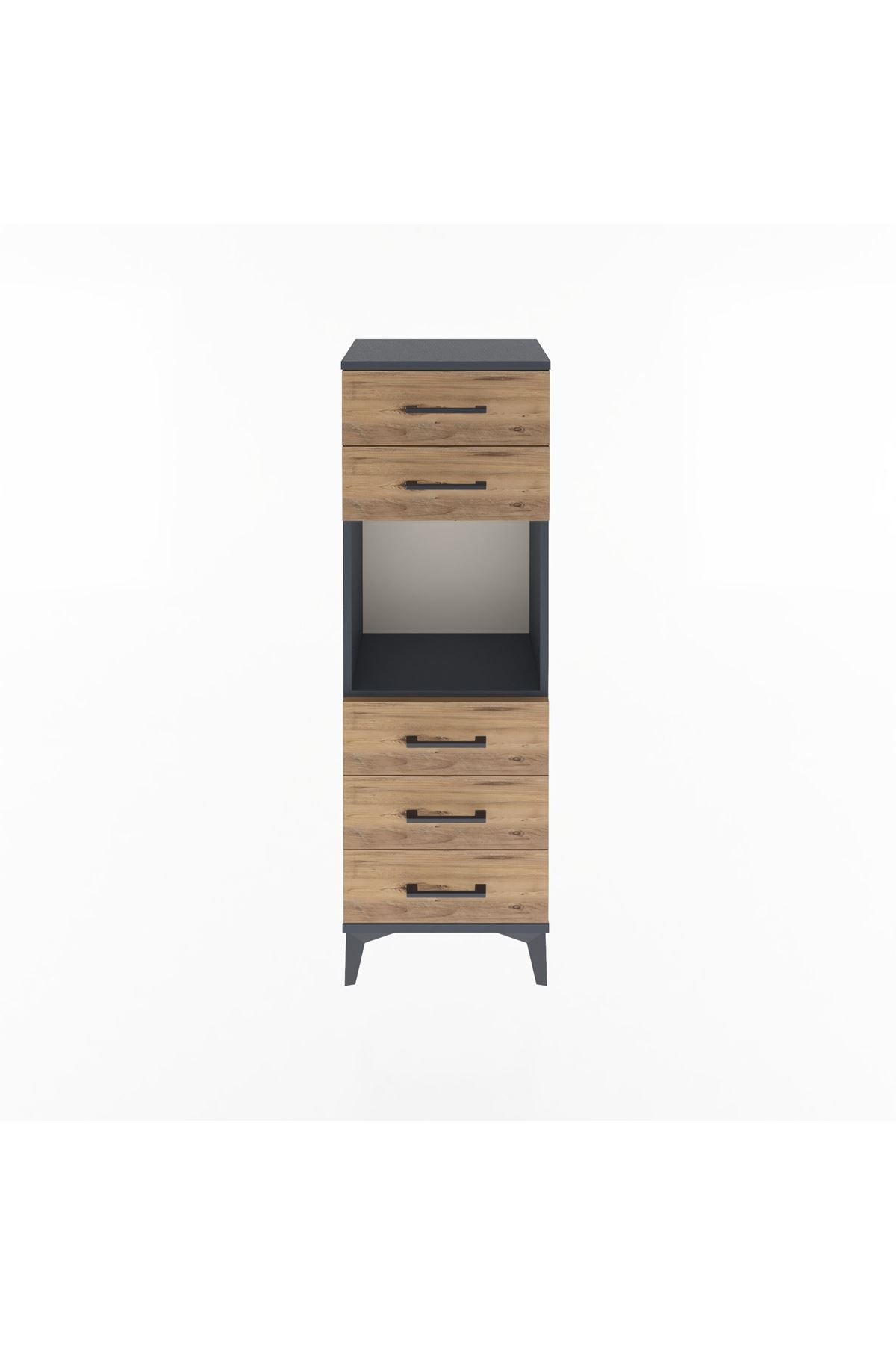 Arges Dolap Tek Raflı 5 Çekmeceli 44x30x134 - S16M077V6A