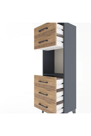 Arges Dolap Tek Raflı 5 Çekmeceli 44x30x134 - S16M077V6A
