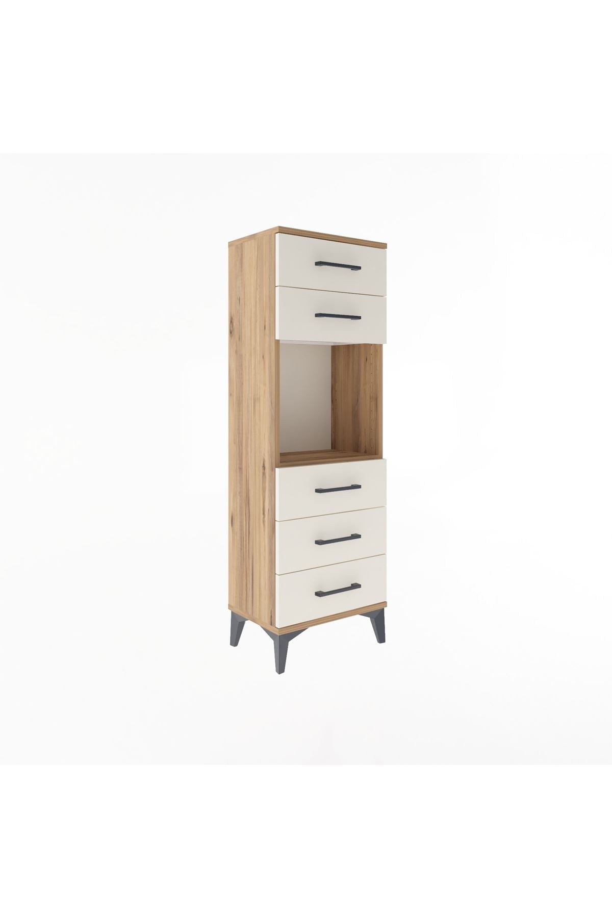 Arges Dolap Tek Raflı 5 Çekmeceli 44x30x134 - S16M077V7A