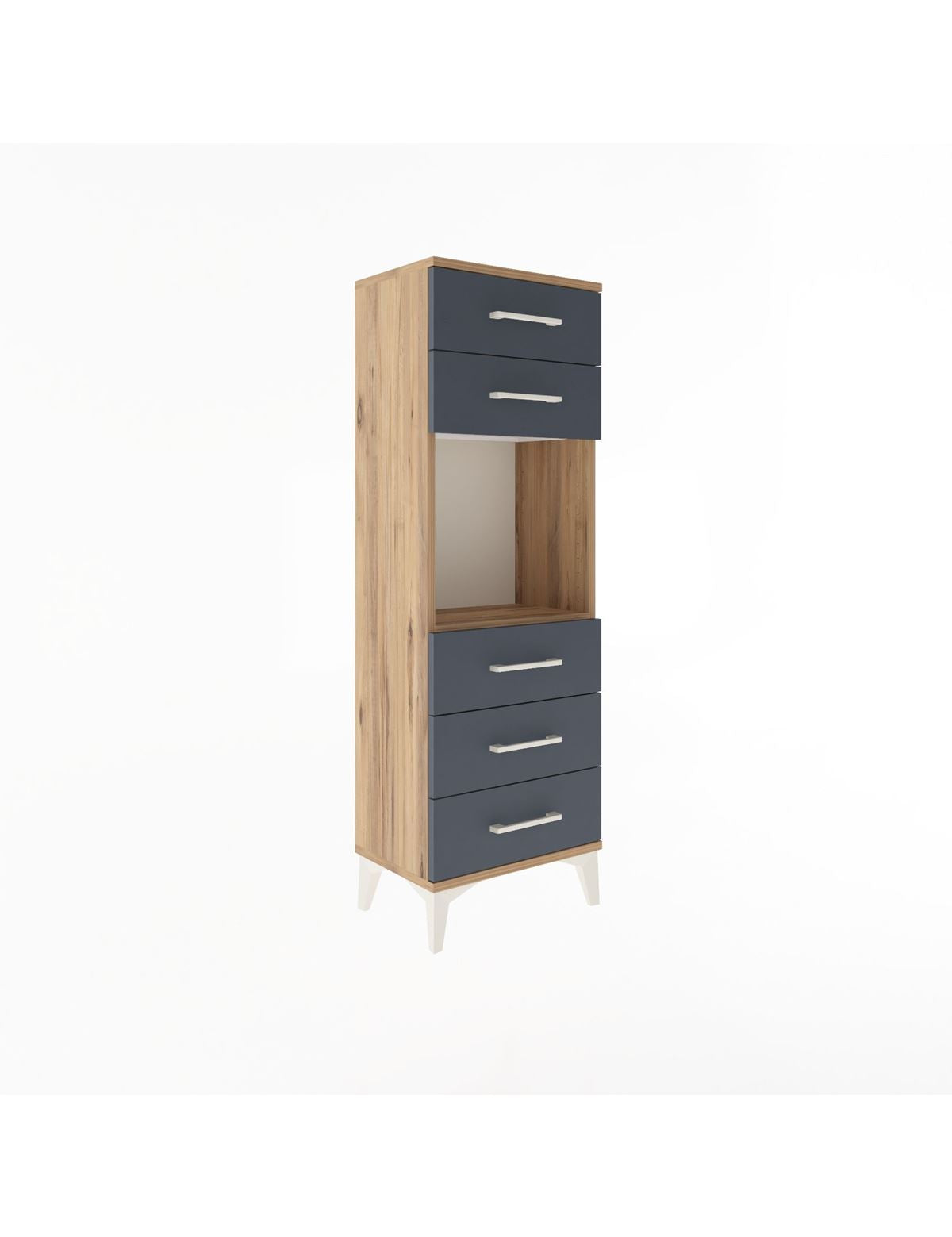 Arges Dolap Tek Raflı 5 Çekmeceli 44x30x134 - S16M077V8A
