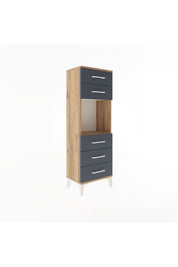 Arges Dolap Tek Raflı 5 Çekmeceli 44x30x134 - S16M077V8A