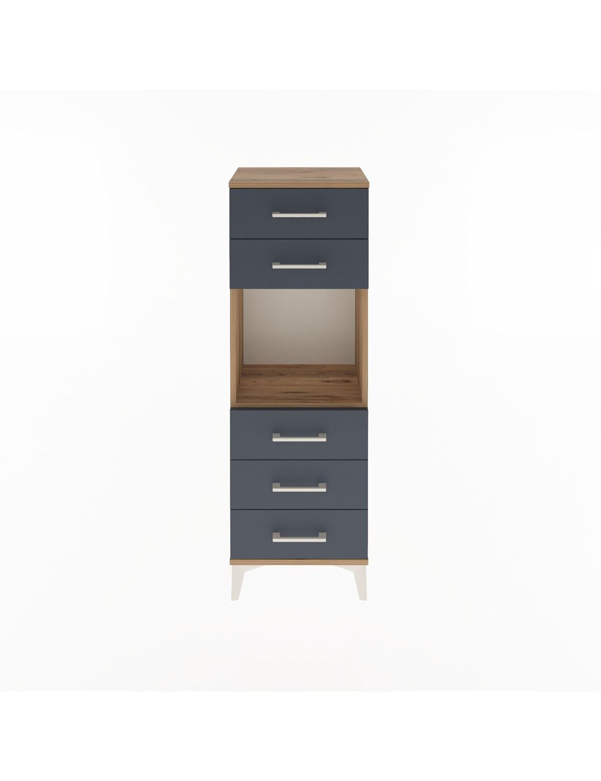 Arges Dolap Tek Raflı 5 Çekmeceli 44x30x134 - S16M077V8A