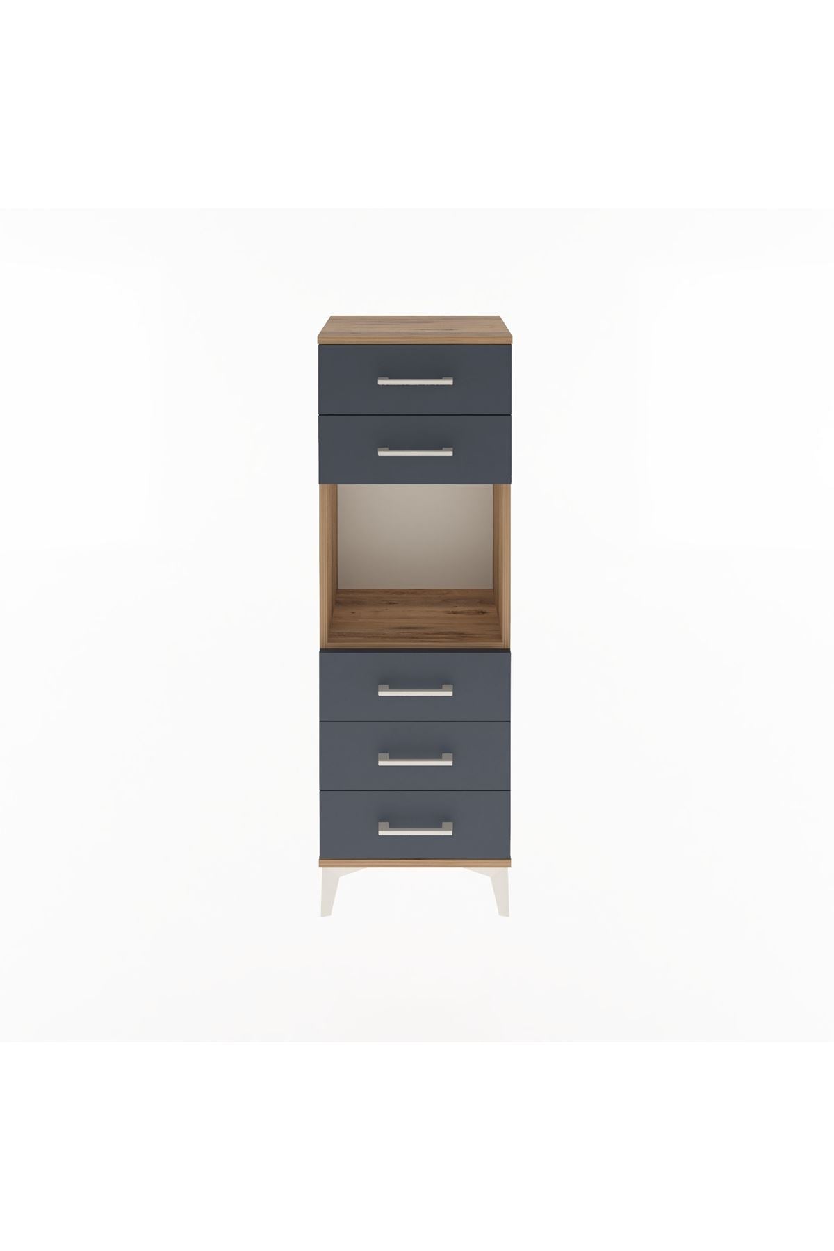 Arges Dolap Tek Raflı 5 Çekmeceli 44x30x134 - S16M077V8A