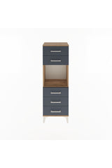 Arges Dolap Tek Raflı 5 Çekmeceli 44x30x134