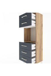 Arges Dolap Tek Raflı 5 Çekmeceli 44x30x134 - S16M077V8A