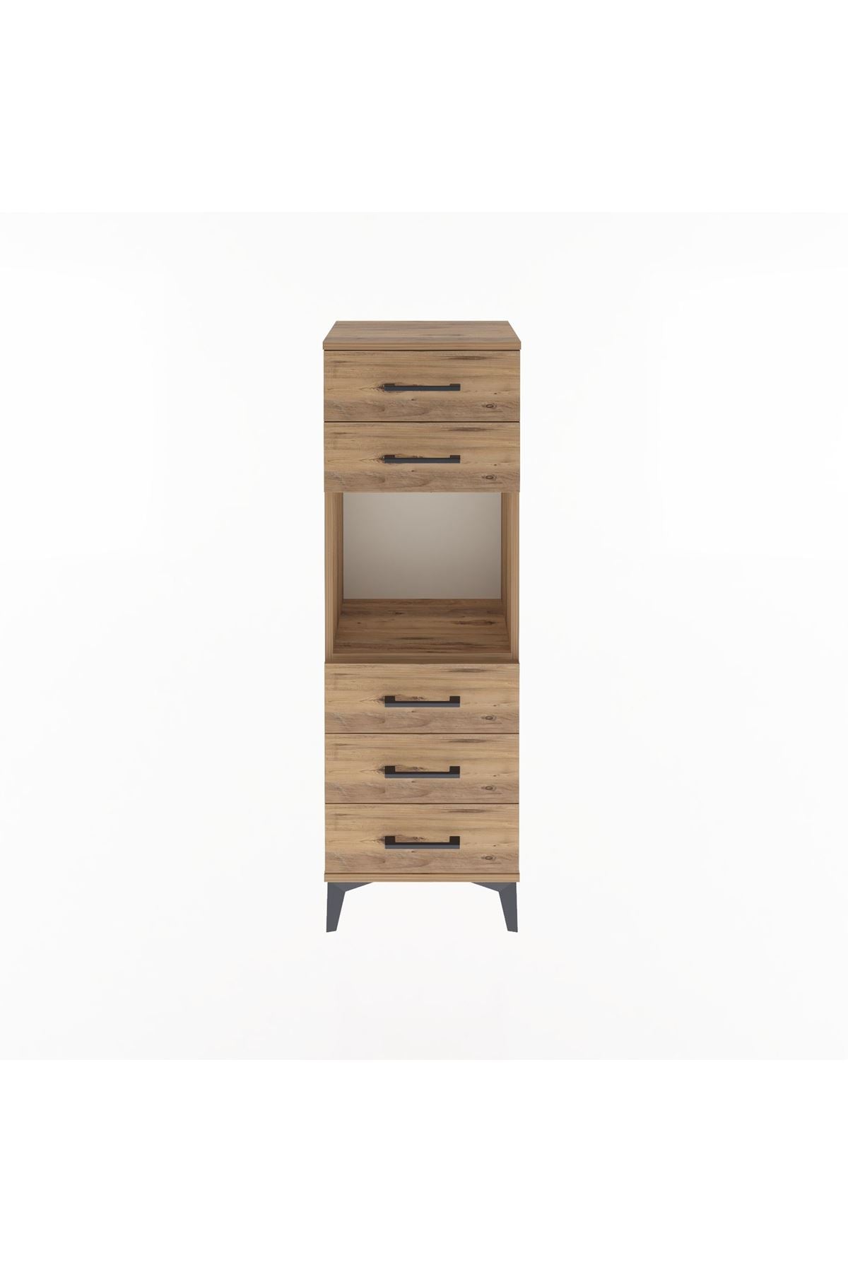 Arges Dolap Tek Raflı 5 Çekmeceli 44x30x134 - S16M077V9A