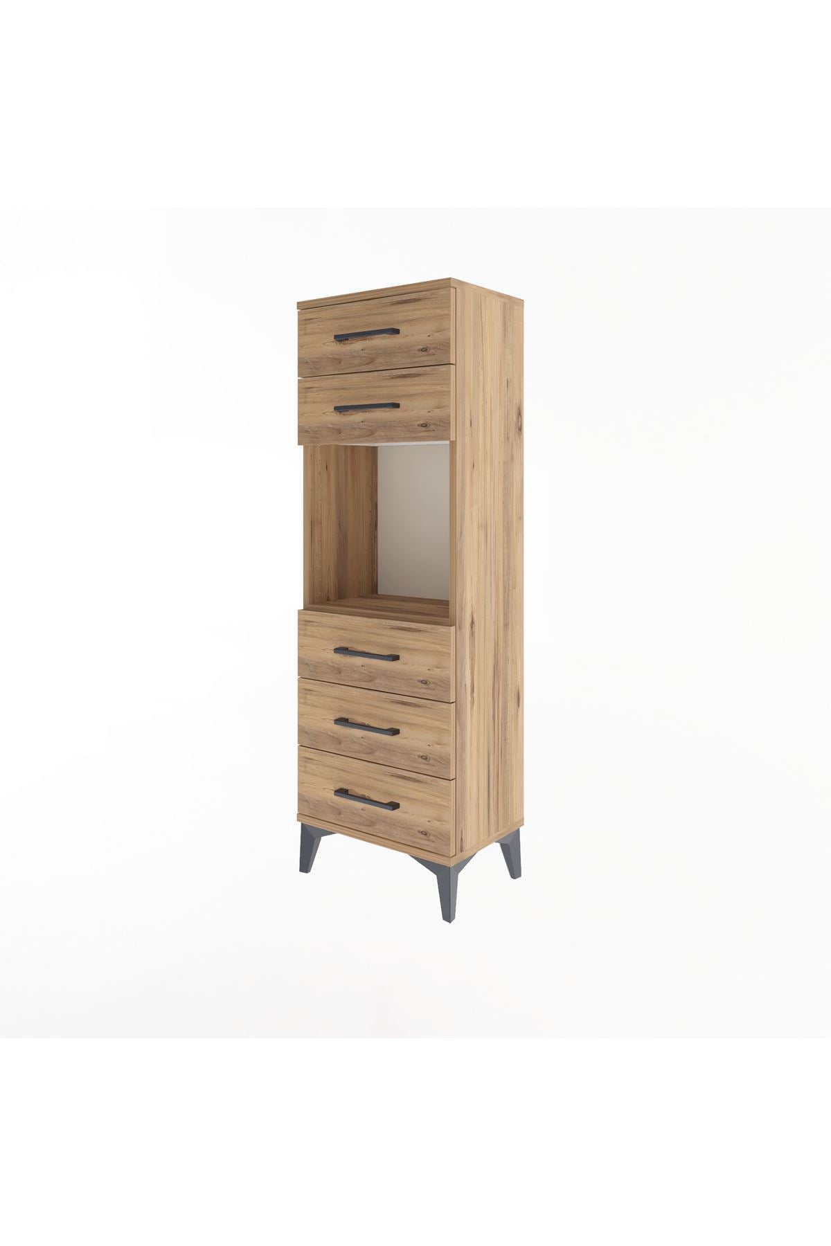 Arges Dolap Tek Raflı 5 Çekmeceli 44x30x134 - S16M077V9A