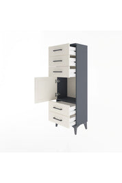 Arges Dolap Tek Raflı 5 Çekmeceli Tek Kapaklı 44x30x134 - S16M078V4A