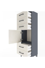Arges Dolap Tek Raflı 5 Çekmeceli Tek Kapaklı 44x30x134 - S16M078V4A