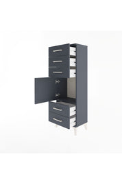 Arges Dolap Tek Raflı 5 Çekmeceli Tek Kapaklı 44x30x134 - S16M078V5A