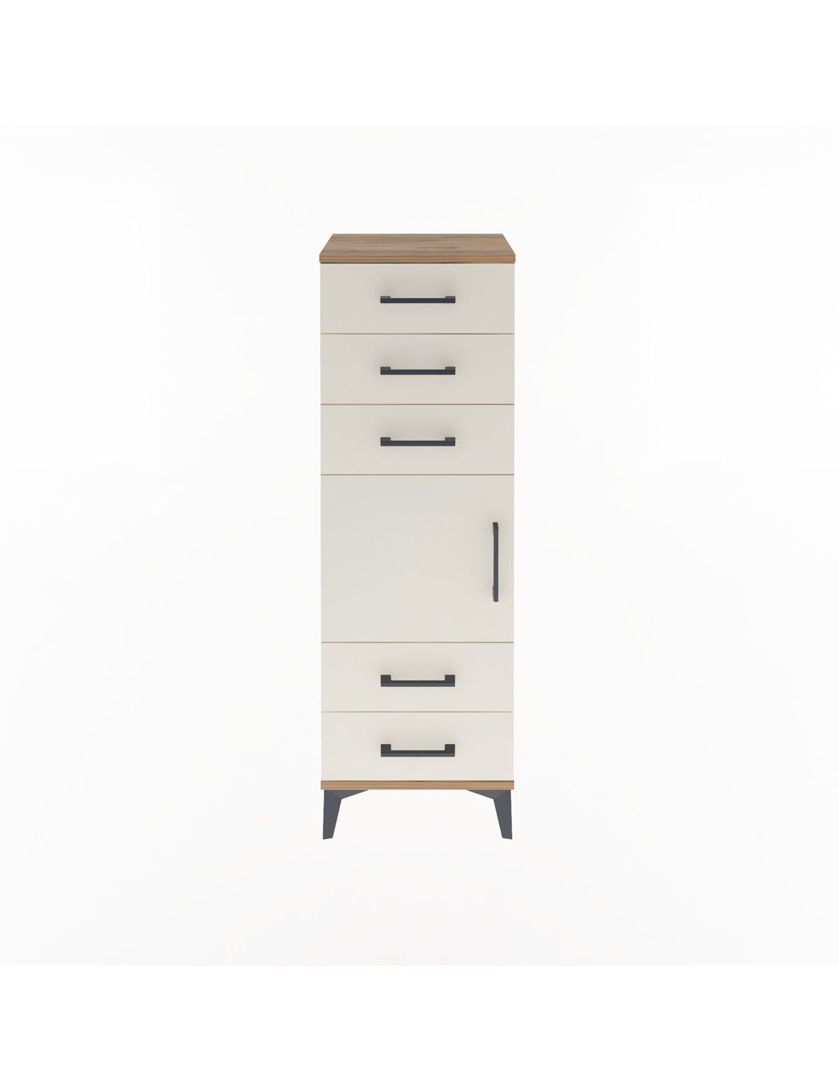 Arges Dolap Tek Raflı 5 Çekmeceli Tek Kapaklı 44x30x134 - S16M078V7A