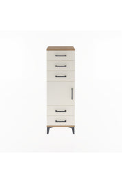 Arges Dolap Tek Raflı 5 Çekmeceli Tek Kapaklı 44x30x134 - S16M078V7A