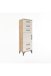 Arges Dolap Tek Raflı 5 Çekmeceli Tek Kapaklı 44x30x134 - S16M078V7A