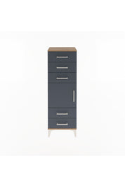 Arges Dolap Tek Raflı 5 Çekmeceli Tek Kapaklı 44x30x134 - S16M078V8A