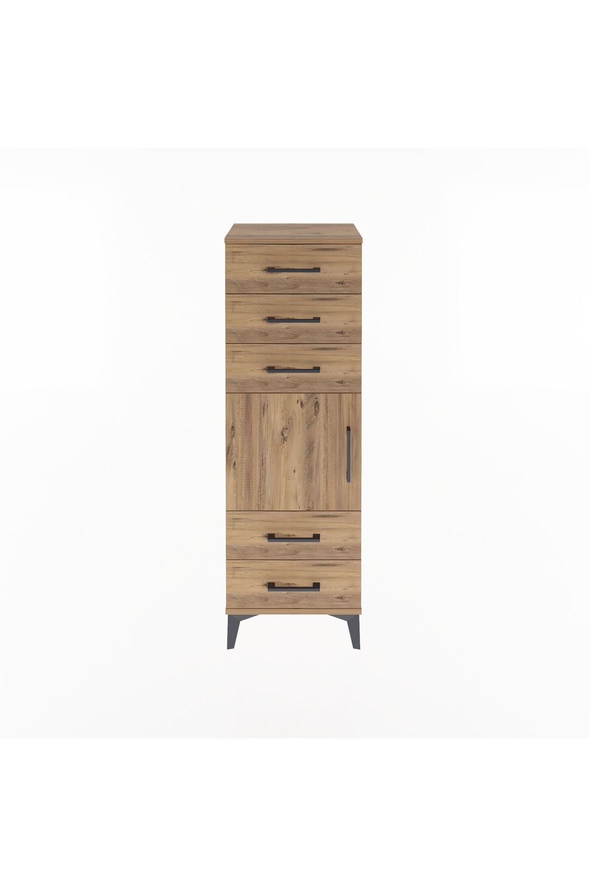 Arges Dolap Tek Raflı 5 Çekmeceli Tek Kapaklı 44x30x134 - S16M078V9A