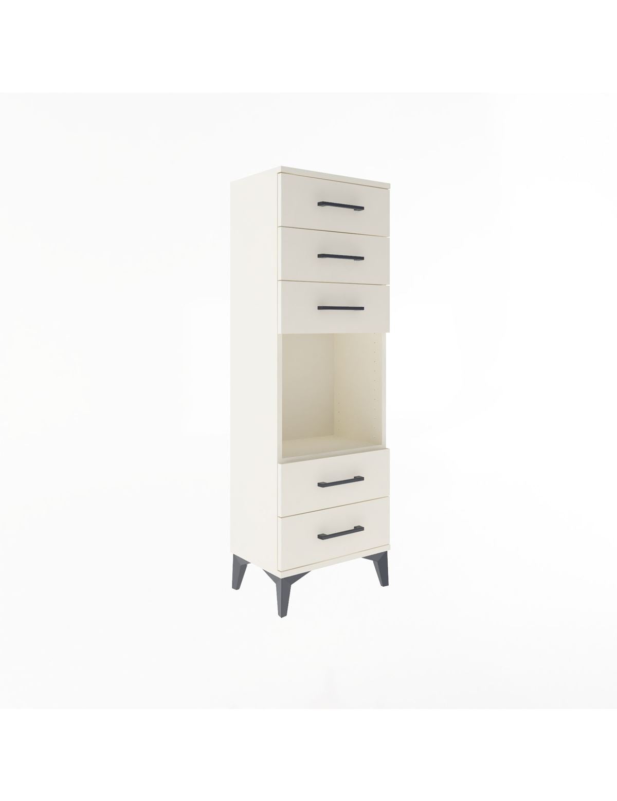 Arges Dolap Tek Raflı 5 Çekmeceli 44x30x134 - S16M079V1A