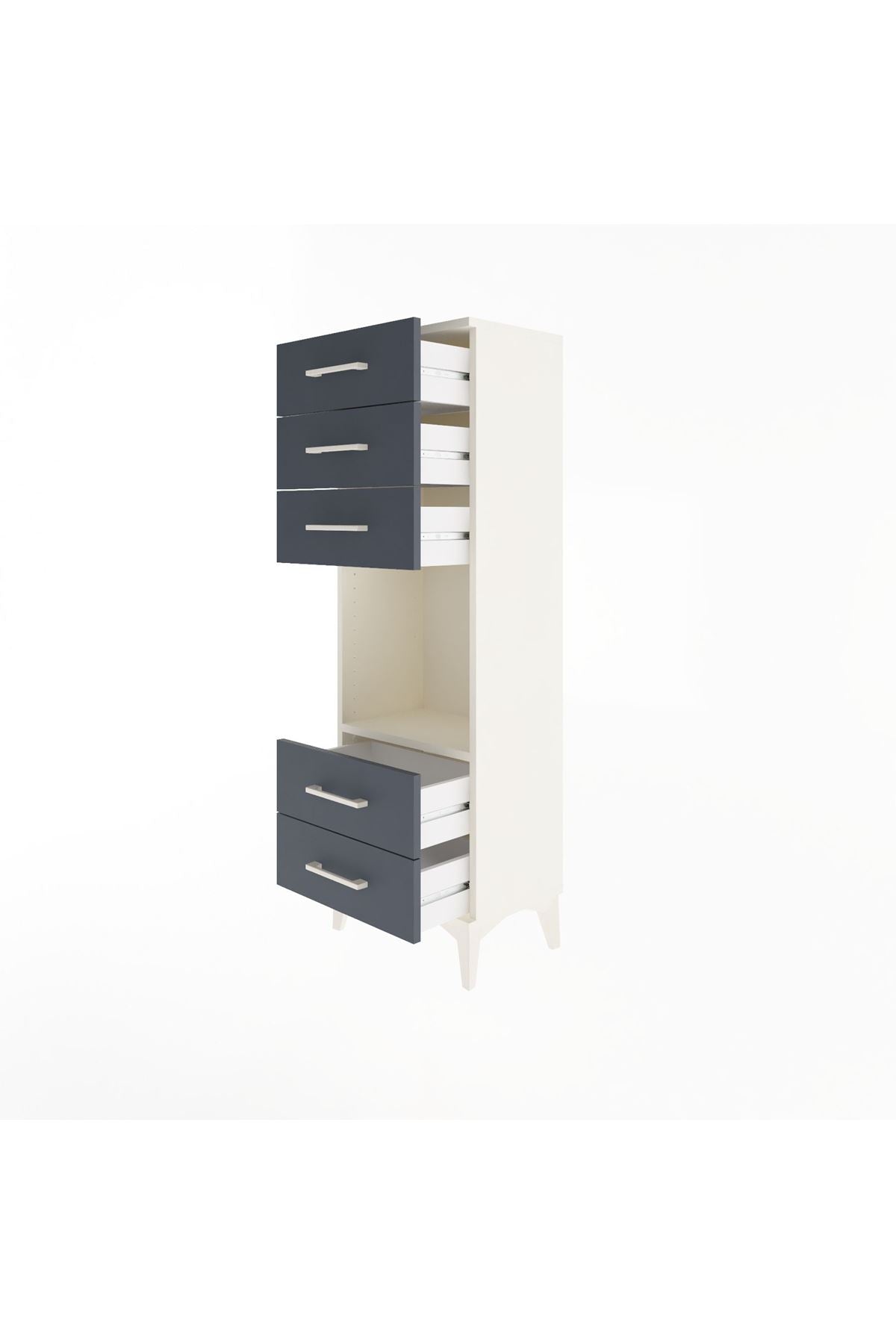 Arges Dolap Tek Raflı 5 Çekmeceli 44x30x134 - S16M079V2A
