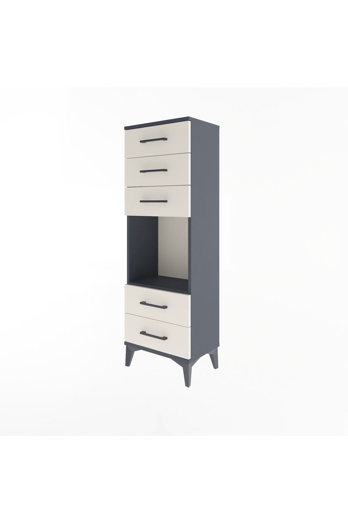 Arges Dolap Tek Raflı 5 Çekmeceli 44x30x134 - S16M079V4A