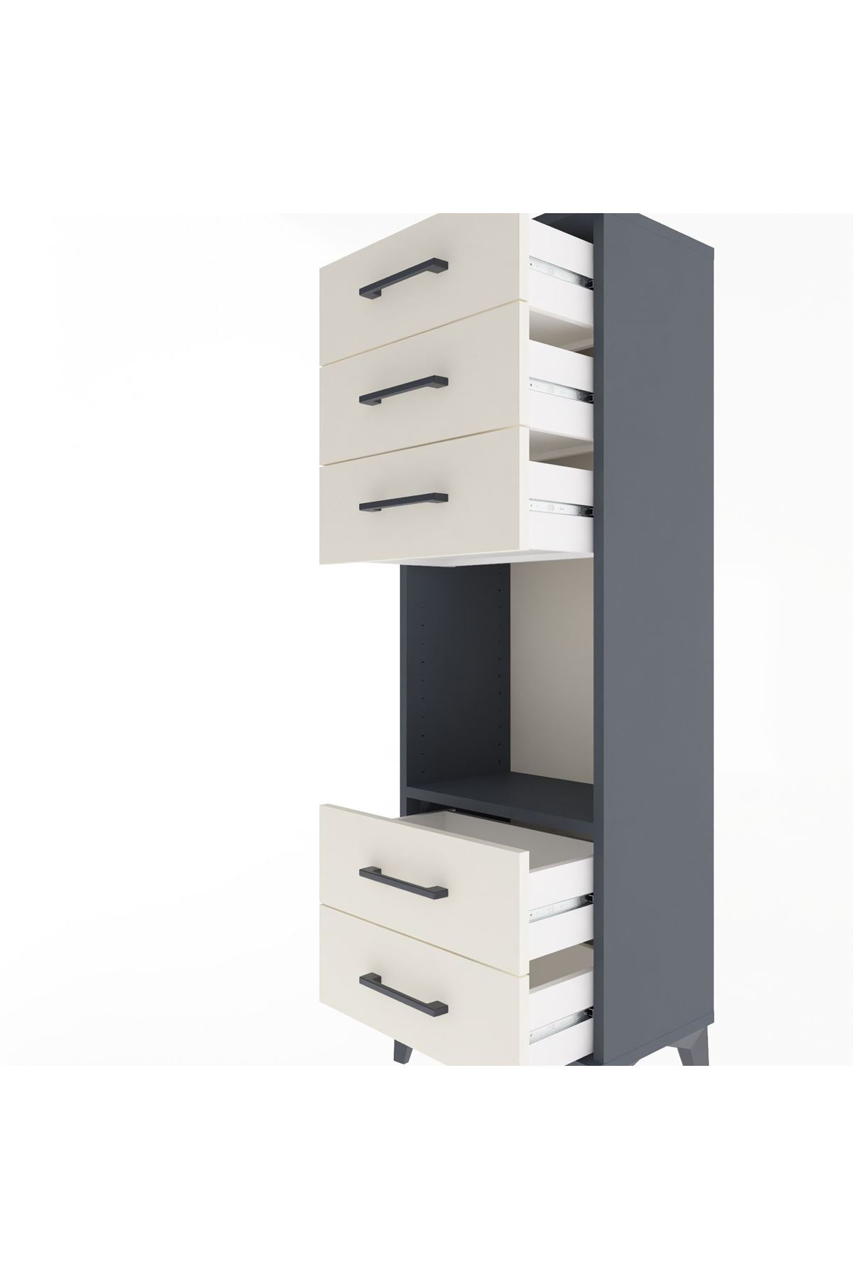 Arges Dolap Tek Raflı 5 Çekmeceli 44x30x134 - S16M079V4A