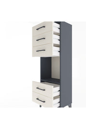 Arges Dolap Tek Raflı 5 Çekmeceli 44x30x134 - S16M079V4A