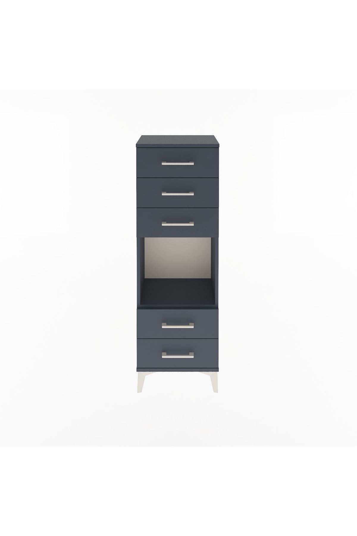 Arges Dolap Tek Raflı 5 Çekmeceli 44x30x134 - S16M079V5A