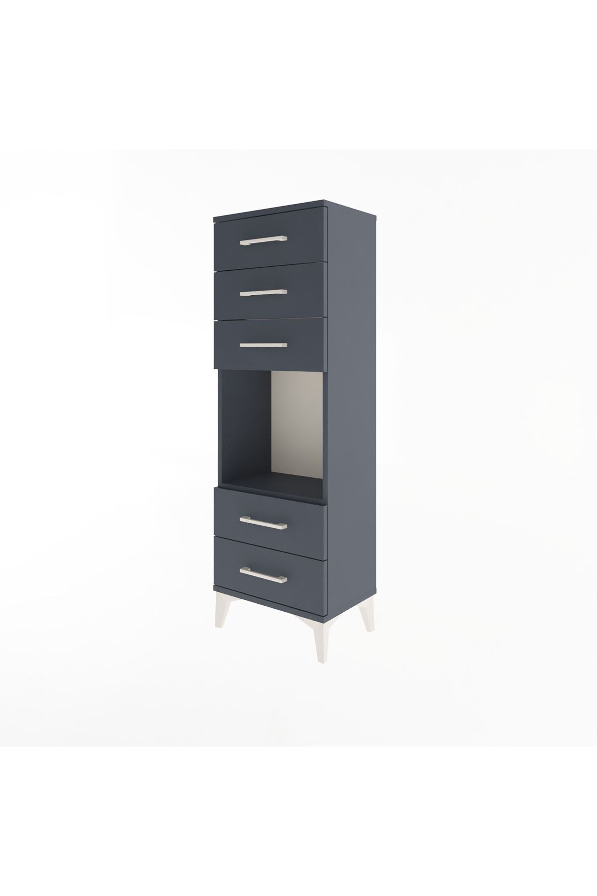 Arges Dolap Tek Raflı 5 Çekmeceli 44x30x134 - S16M079V5A
