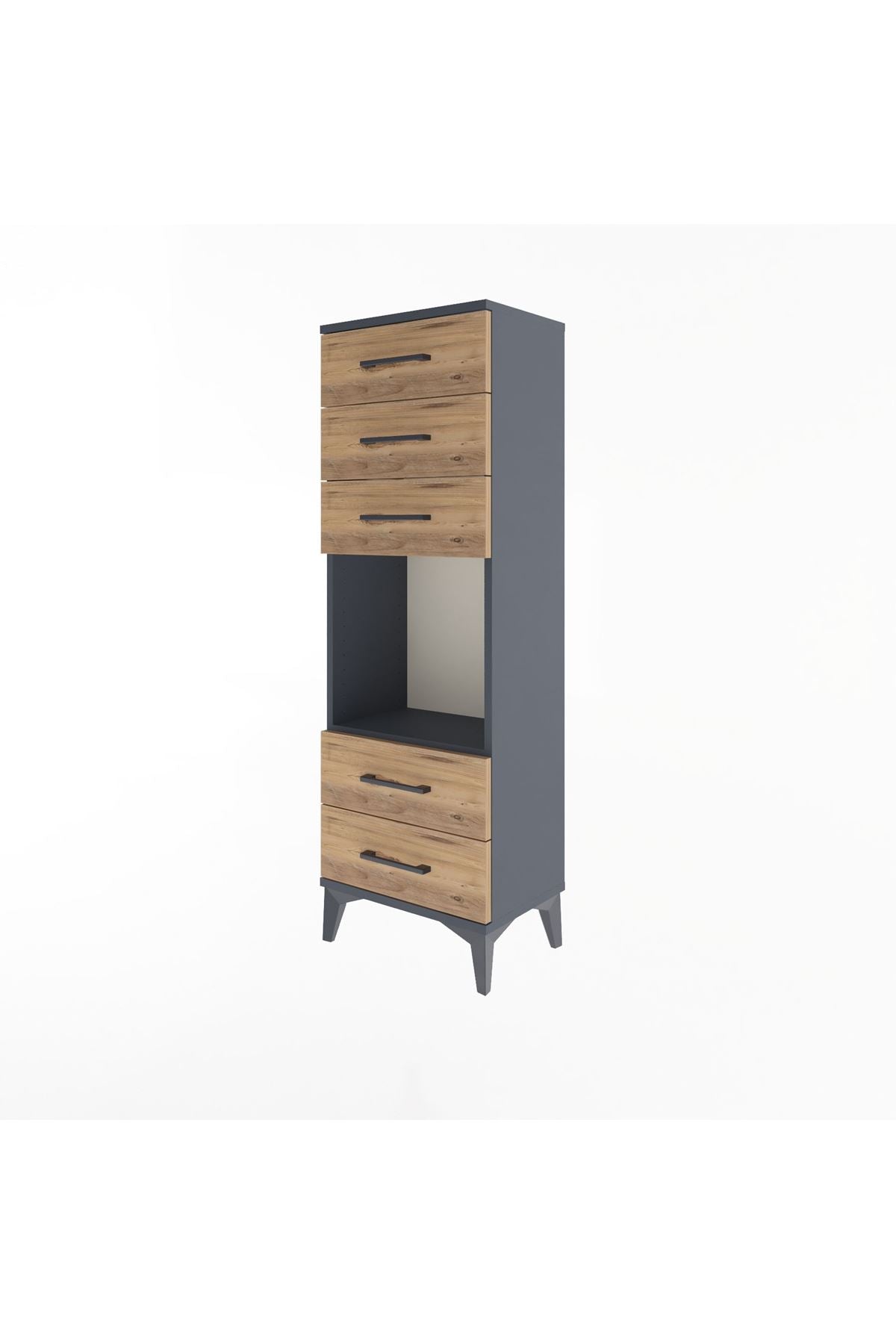 Arges Dolap Tek Raflı 5 Çekmeceli 44x30x134 - S16M079V6A