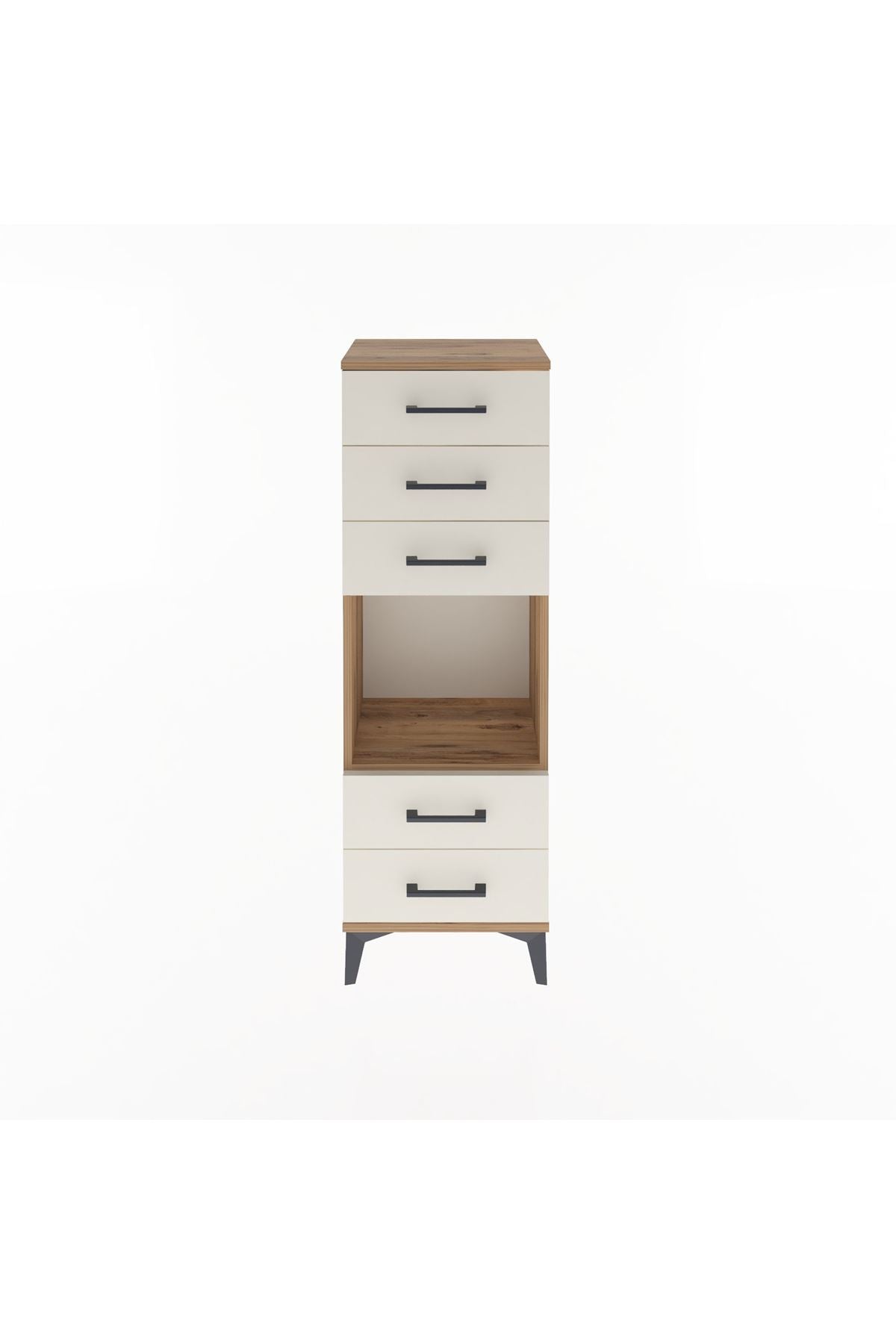 Arges Dolap Tek Raflı 5 Çekmeceli 44x30x134 - S16M079V7A