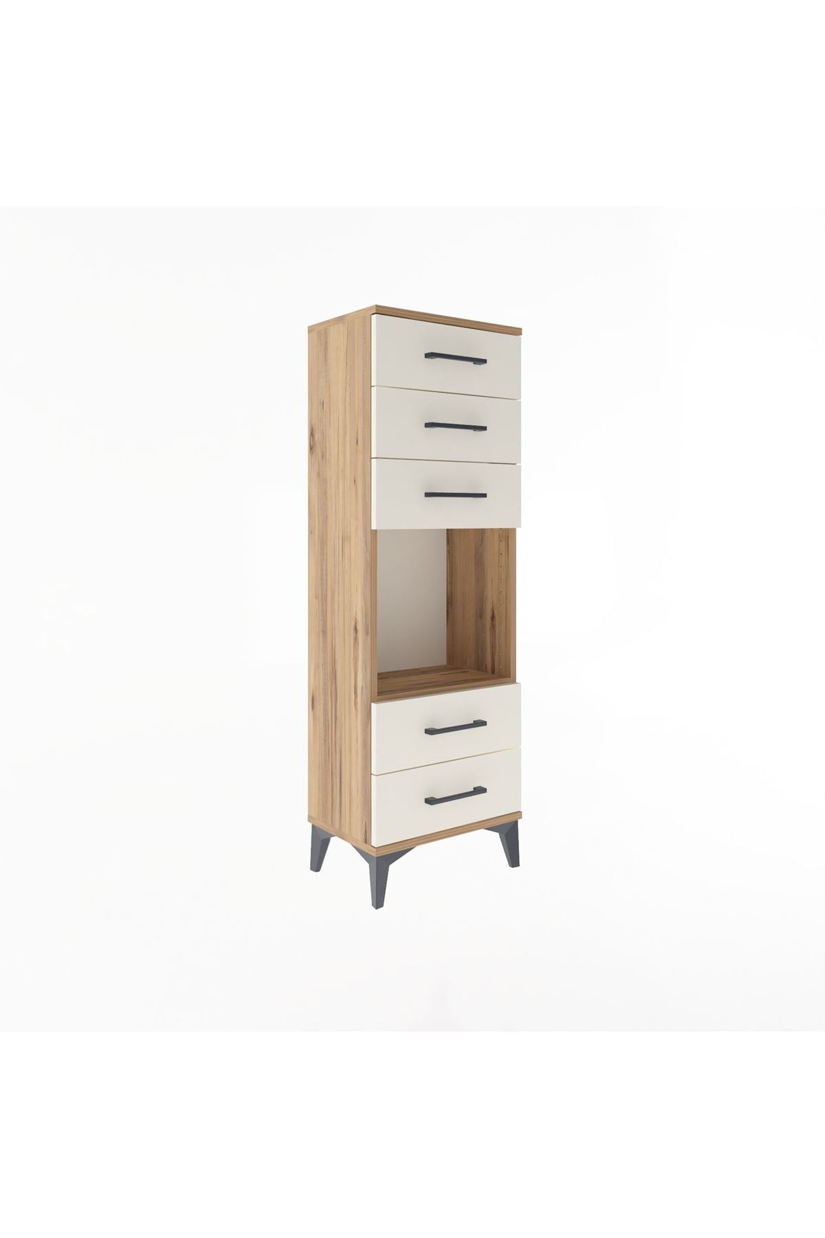 Arges Dolap Tek Raflı 5 Çekmeceli 44x30x134 - S16M079V7A