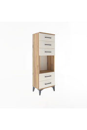 Arges Dolap Tek Raflı 5 Çekmeceli 44x30x134 - S16M079V7A
