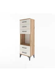 Arges Dolap Tek Raflı 5 Çekmeceli 44x30x134 - S16M079V7A