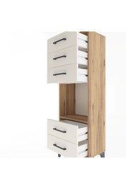 Arges Dolap Tek Raflı 5 Çekmeceli 44x30x134 - S16M079V7A