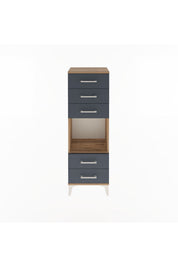 Arges Dolap Tek Raflı 5 Çekmeceli 44x30x134 - S16M079V8A