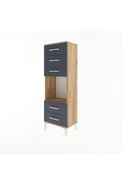 Arges Dolap Tek Raflı 5 Çekmeceli 44x30x134 - S16M079V8A