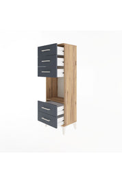 Arges Dolap Tek Raflı 5 Çekmeceli 44x30x134 - S16M079V8A