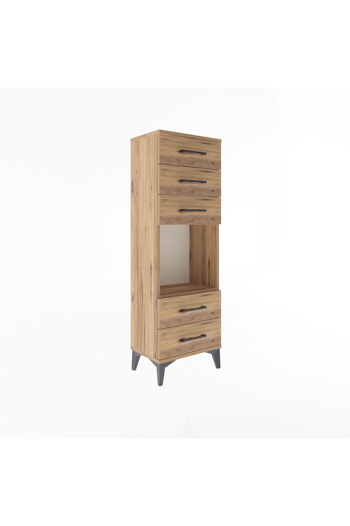 Arges Dolap Tek Raflı 5 Çekmeceli 44x30x134 - S16M079V9A